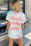 ROLLING ON THE RIVER Oversized Graphic Tshirt
