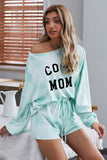 Women's Long Sleeve Shorts Pajama Tie-dye Loungewear Set