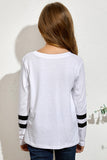Cotton Blend Striped Little Girl Long Sleeve Shirts