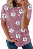 T-shirt girocollo oversize con fiori selvatici