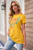 Top da donna Mamacita con maglietta alla moda gialla luminosa cactus