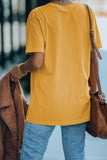 T-shirt casual a maniche corte con girocollo e stampa di lettere