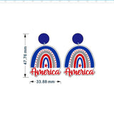 Women's American Flag  Acrylic Earrings