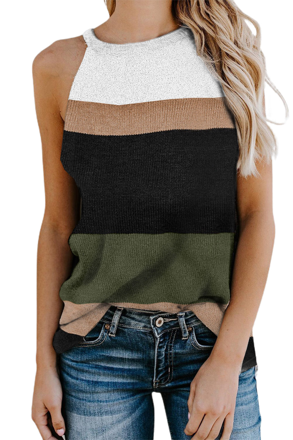 sweater knit tank top
