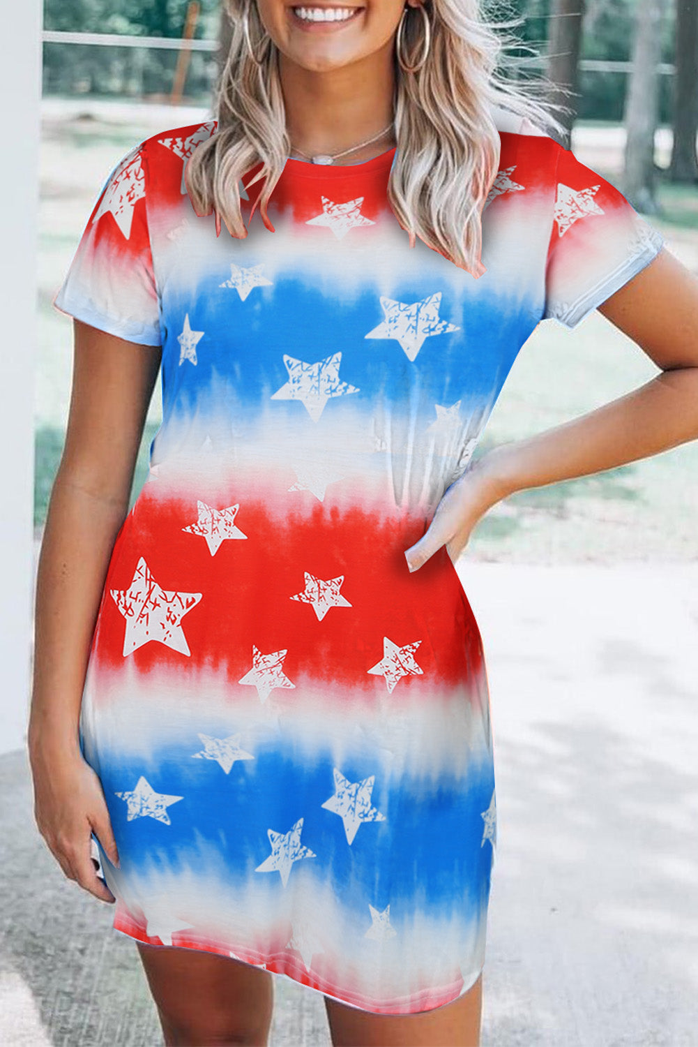 Stars&Stripes Plus Size American Flag Dress