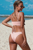 Cute Bathing Suits For Women Knot Ribbed Swimsuits