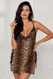 Sexy Leopard Lace Babydoll Dress