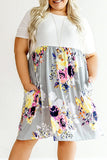 Moisture-Wicking Floral Print Plus Size Dresses