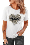 T-shirt con grafica girocollo a forma di cuore Mama