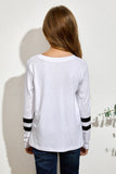 Cotton Blend Striped Little Girl Long Sleeve Shirts