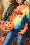 Peace Love Halloween Print Tie-dye  Woman Sweatshirt