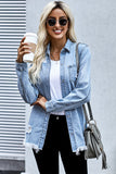 Worn Out Buttoned Up Denim Jacket