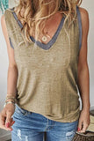 v neck front and back tank top