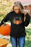 IT'S I'ALL Y'ALL Halloween Pumpkins Graphic Crew Neck Sweatshirt