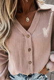Stand Collar Button Down Crinkled Shirt