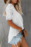 white pleated front blouse