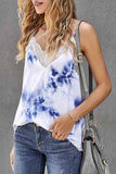 Tie-dye Lace V Neck Strappy Loose Fit Camisole