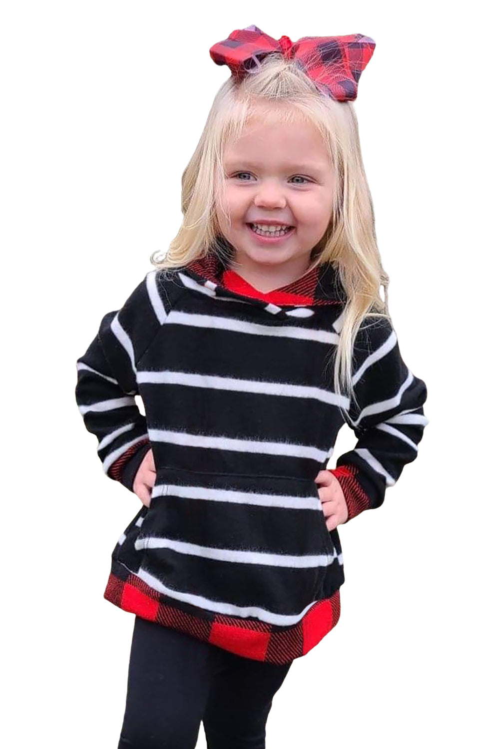 Buffalo Plaid Striped Trendy Hoodies For Teenage Girl