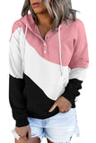 Colorblock Snap Button Hoodie