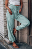Casual Drawstring High Waisted Jogging Bottoms Womens