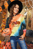 Peace Love Halloween Print Tie-dye  Woman Sweatshirt