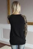 women's long sleeve leopard print top