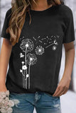 Casual Relaxed Fitting Dandelion T Shirt