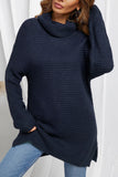 Women Solid Color Cozy Long Sleeves Turtleneck Sweater