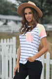 Striped Camo Pocketed Patch Tee
