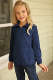 Khaki 1/4 Zipped Collar Toddlers Sweatshirt with Pocket