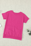 T-shirt manica corta dettaglio bottone laterale per bambine