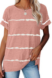 Striped Cotton T Shirt with Raglan Sleeves