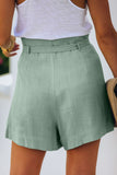 Tie Waist Casual Shorts with Pockets