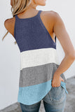 Color Block Striped Knit Tank Top