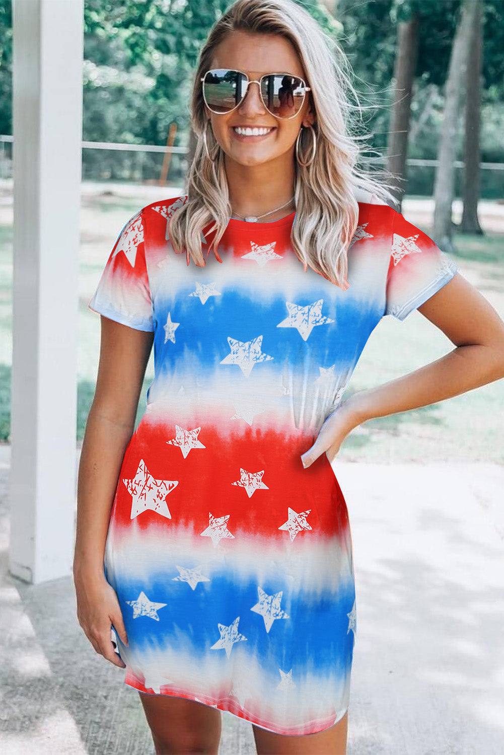 Stars&Stripes Plus Size American Flag Dress