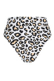 Costume da bagno push-up a vita alta con stampa leopardata a due pezzi