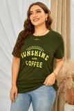 T-shirt taglie forti strappata dal sole e dal caffè
