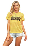 Letters Print Graphic Yellow T-shirt