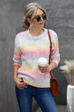 Women's Multicolor Tie Dye Cable Knit Winter Jumpers