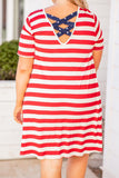 striped oversized t shirt dress