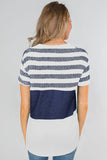 Stripes Colorblock T-shirt for Ladies